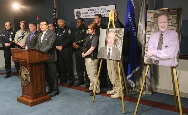 U.S. Attorney Byung J. “BJay” Pak, at a press conference following Joe Burton’s guilty plea. (Curtis Compton/ccompton@ajc.com)