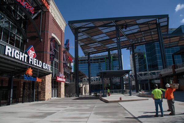 Here's what construction of the retail shops at The Battery Atlanta at the Braves' SunTrust Park looked like Feb. 23, 2017.