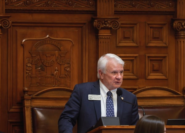 Georgia Speaker of the House Jon Burns said Tuesday that sports betting legislation may not move forward this year, though he is receptive to the measure. (Natrice Miller/The Atlanta Journal-Constitution) 