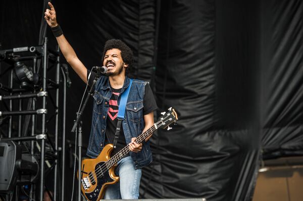 Isaiah Radke of Radkey performs at Rock On The Range Music Festival on Sunday, May 21, 2017, in Columbus, Ohio. (Photo by Amy Harris/Invision/AP)