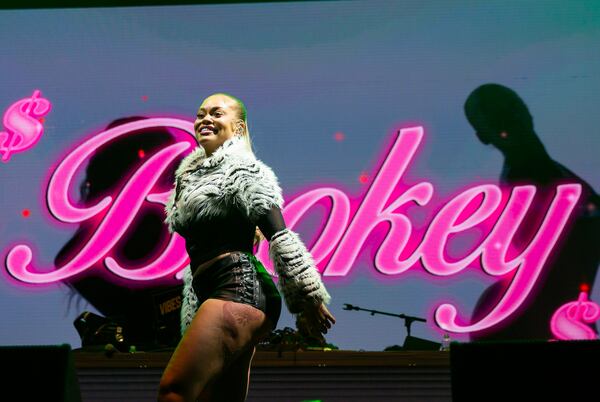 Latto closed out Saturday night at One Music Fest winning over the crowd. Photo taken Saturday, October 26, 2024, at Central Park. (RYAN FLEISHER FOR THE ATLANTA JOURNAL-CONSTITUTION)