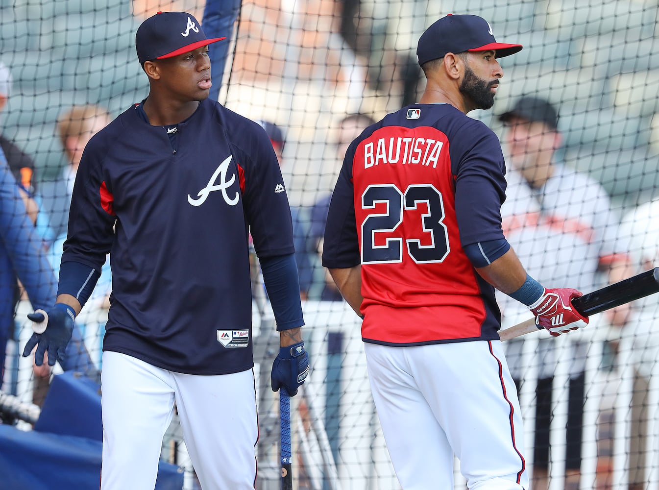 Photos: Jose Bautista suits up for Braves