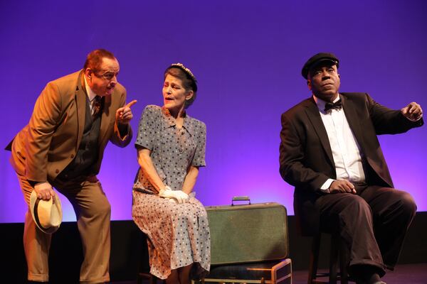 William S. Murphey (from left), Ellen McQueen and Rob Cleveland star in Georgia Ensemble Theatre's "Driving Miss Daisy."