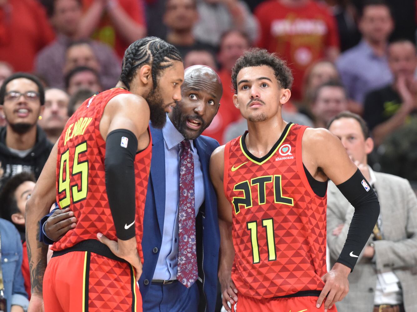 Photos: Hawks rally to beat Mavs in home opener