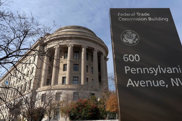 FILE - The Federal Trade Commission building is seen in Washington on Dec. 8, 2024. (AP Photo/Jose Luis Magana, File)