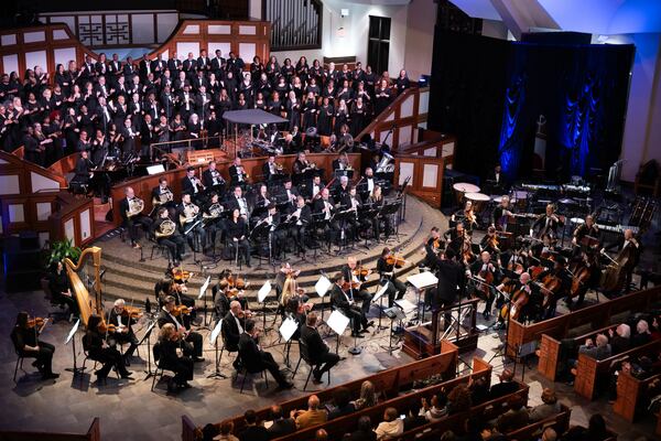 The Atlanta Symphony Orchestra, members of the ASO Chorus and the Ebenezer Baptist Church Choir and Band perform during the 2025 King Celebration Concert.