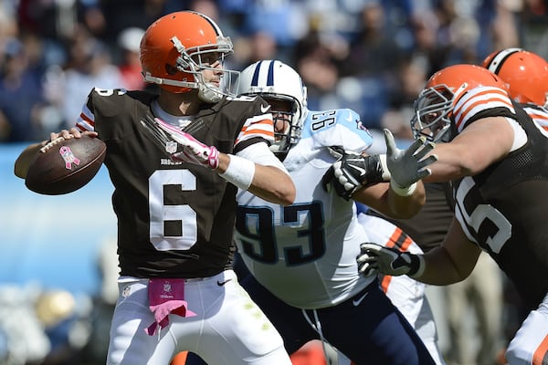 Mark Zaleski/Associated Press Browns quarterback Brian Hoyer led a historic NFL comeback at Tennessee earlier this season.