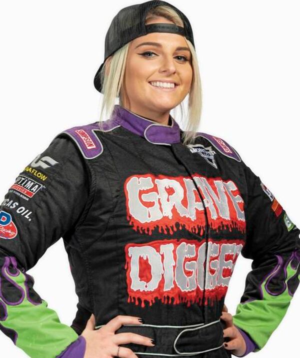 Krysten Anderson is the daughter of Dennis Anderson, who created the Grave Digger. He's retired and she is now following in his footsteps. She will be competing at this weekend's Monster Jam events at Gas South Arena Sept. 10-11, 2022. MONSTER JAM