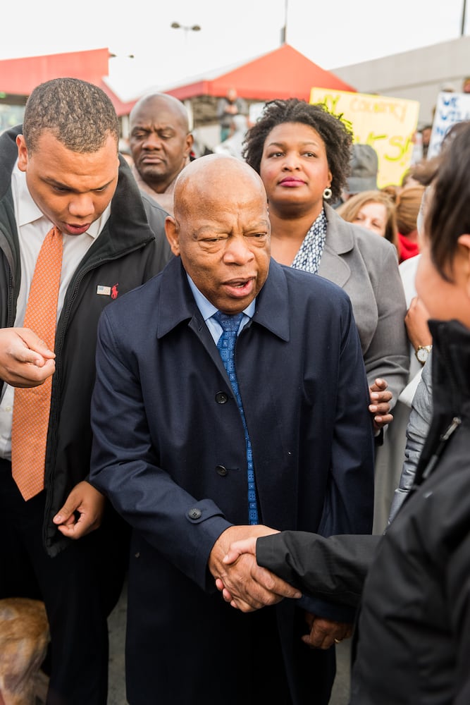 US Rep. John Lewis at Atlanta Airport on Sunday