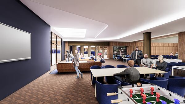 The players lounge will be attached to the main dining space and convertible for other uses.