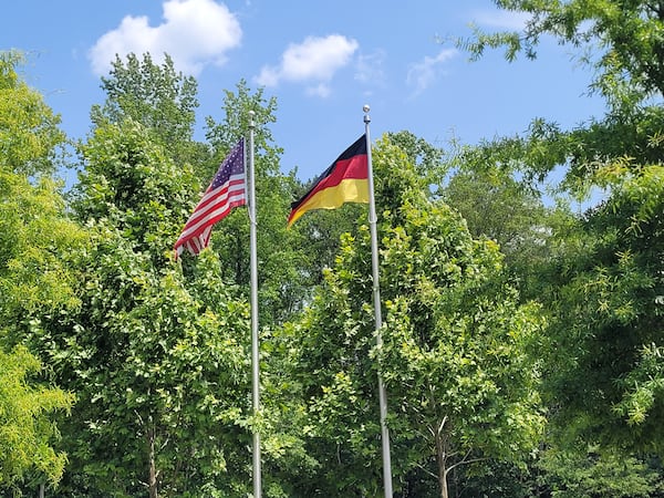 Blickle shows off its German roots with the German flag outside its Newnan, Georgia, plant alongside the American one. (Photo Courtesy of Patrick O’Donnell)