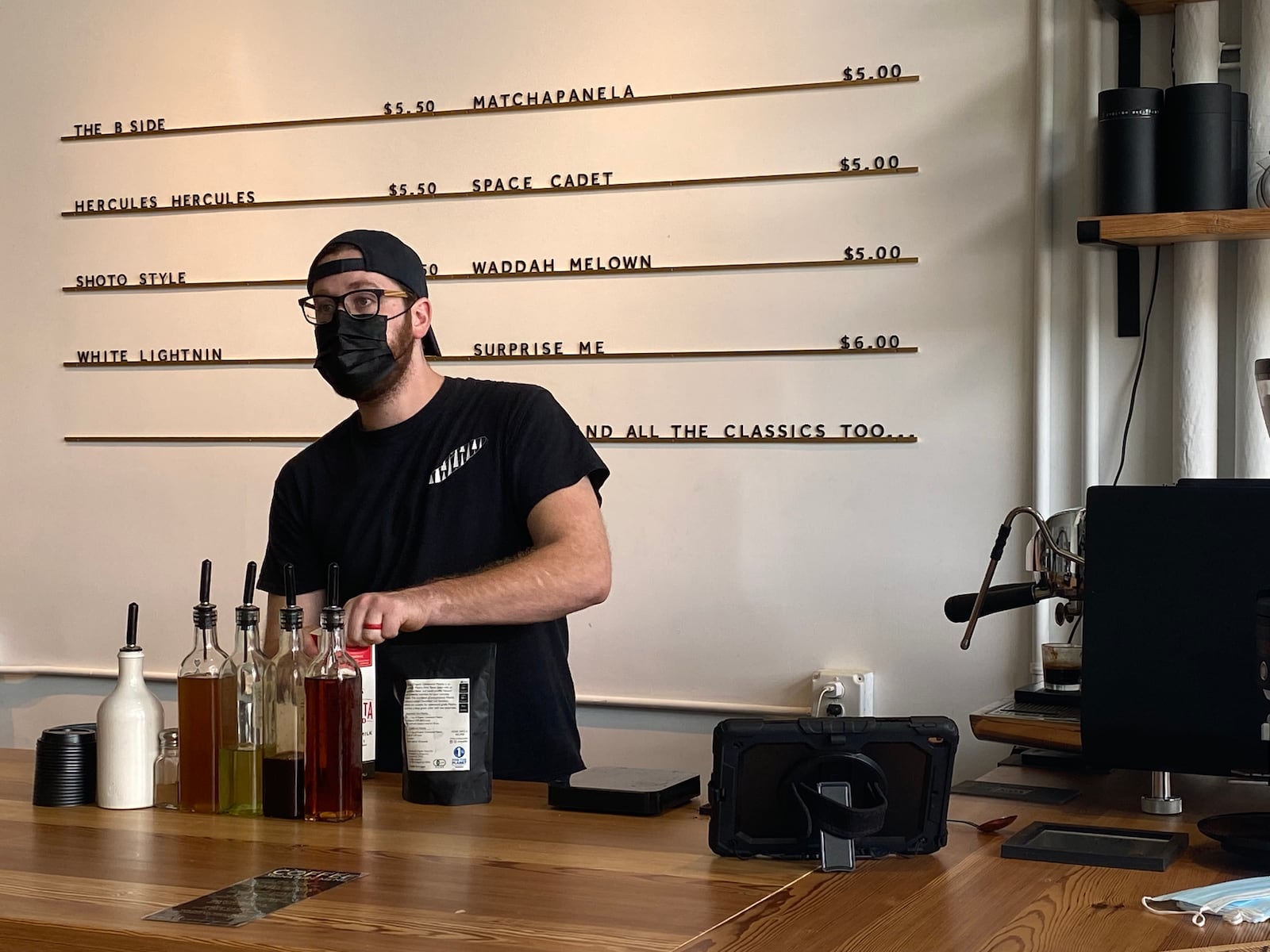 Connan Moody operates Academy Coffee, the specialty coffee bar inside the new Kinship Butcher & Sundry in Virginia-Highland. 
Ligaya Figueras / ligaya.figueras@ajc.com