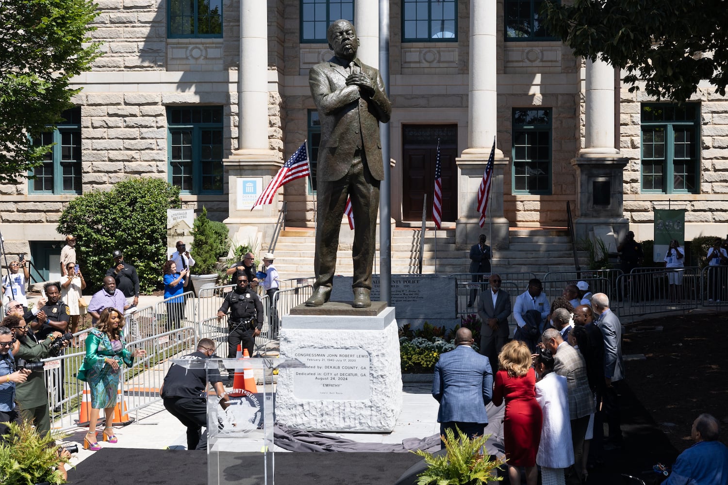 Statue of John Lewis unveiled ceremony