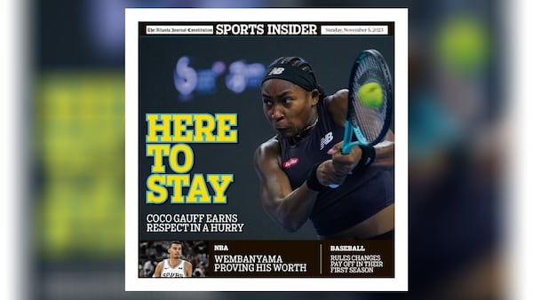 The Atlanta Journal-Constitution digital magazine Sports insider, Sunday, Nov. 5, 2023.