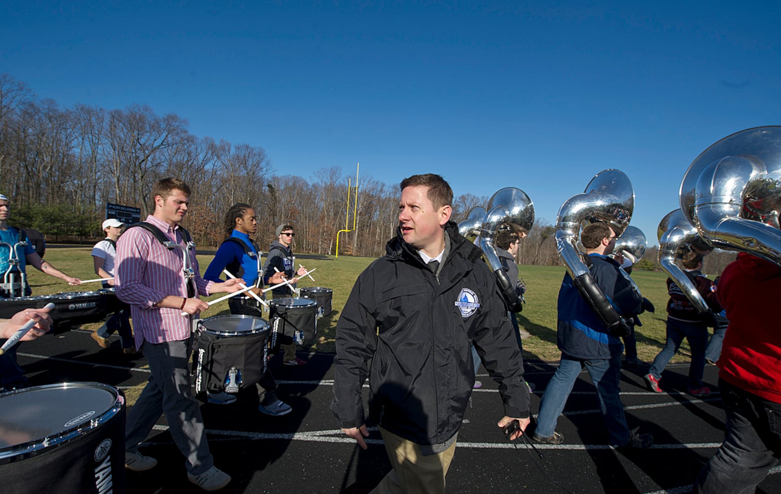 GSU Marching Band practices for the last time at Flint Hill School in Fairfax, VA.