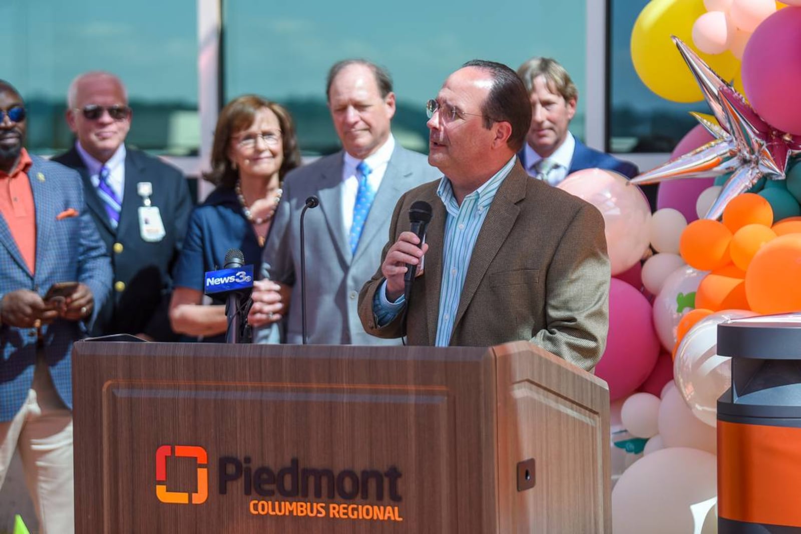 Cary Burcham, the chief nursing officer for Piedmont Columbus Regional, speaks during the ribbon-cutting ceremony Oct. 9, 2024, celebrating the completion of the Bill and Olivia Amos Children’s Hospital in Columbus. (Photo Courtesy of Darrell Roaden)