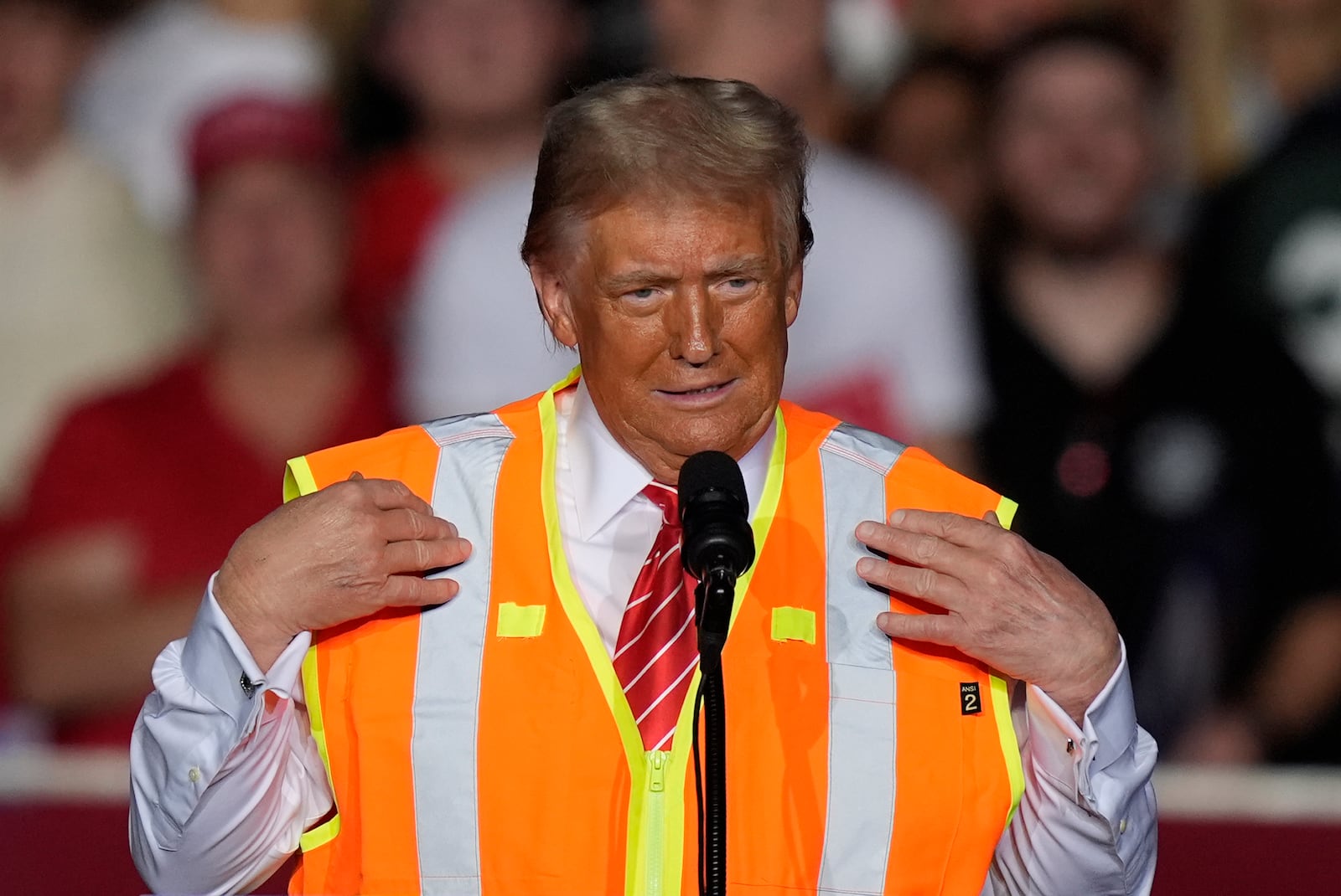 Republican presidential nominee former President Donald Trump speaks at a campaign rally at the Resch Center, Wednesday, Oct. 30, 2024, in Green Bay, Wis. (AP Photo/Alex Brandon)