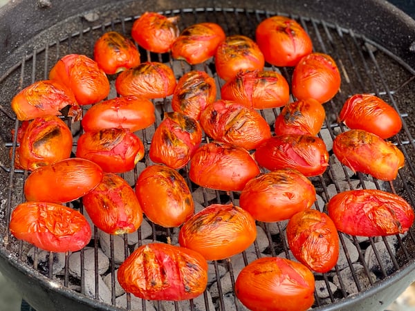 Grilled tomatoes give this sauce its smoky notes. (Kellie Hynes for The Atlanta Journal-Constitution)