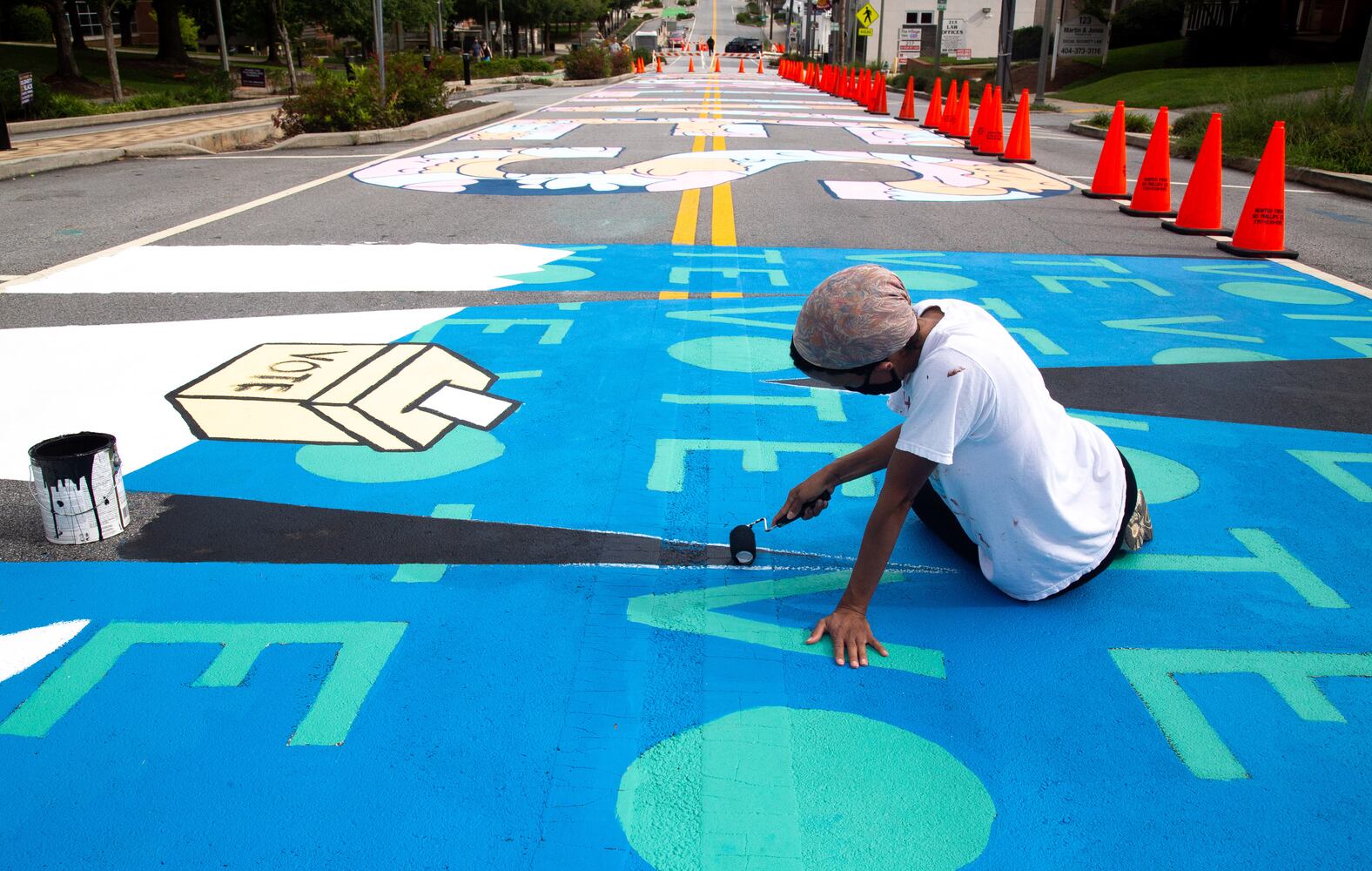 Black Lives Matter street mural