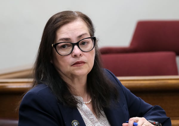 Athens-Clarke County District Attorney Deborah Gonzalez attends court on May 31, 2024, for a hearing in the criminal case against Jose Ibarra. (Nell Carroll for The Atlanta Journal-Constitution)