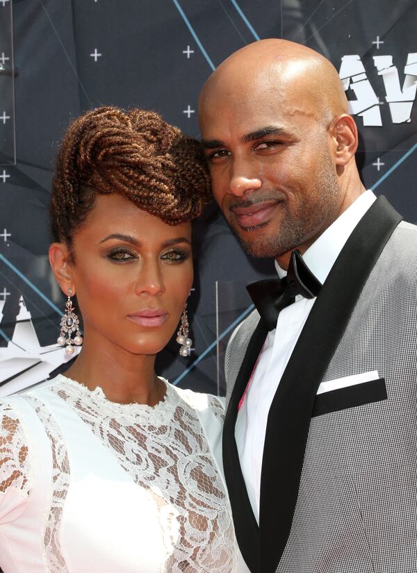 LOS ANGELES, CA - JUNE 28: Actors Nicole Ari Parker (L) and Boris Kodjoe attend the 2015 BET Awards at the Microsoft Theater on June 28, 2015 in Los Angeles, California. (Photo by Frederick M. Brown/Getty Images for BET)