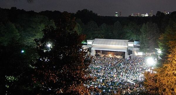 Bright lights, picnic basket: Chastain Park Amphitheatre allows patrons to bring a small cooler of food and drink for its outdoor shows.