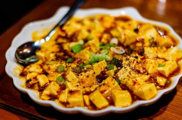 Vegetarian mapo tofu at Tasty China Jia in Ponce City Market. CONTRIBUTED BY HENRI HOLLIS