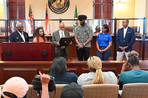 Stockbridge Mayor Anthony Ford proclaimed Tuesday April 9 "Will Anderson Day" in Stockbridge. The Houston Texans linebacker was the No. 3 overall pick in the recent NFL draft. 