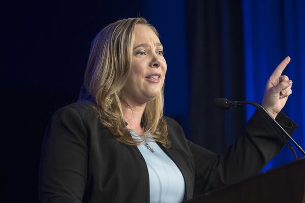 Sarah Riggs Amico, the Democratic candidate for lieutenant governor, said the state should standardize how it responds to sexual harassment complaints and beef up training. (ALYSSA POINTER/ALYSSA.POINTER@AJC.COM)