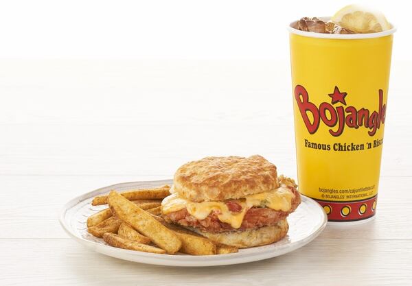 The Pimento Cheese Cajun Filet Biscuit from Bojangles'.