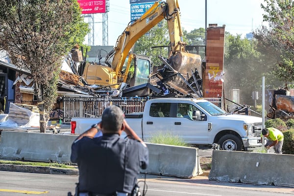 Crews were seen outside the Wendy's restaurant Tuesday morning.