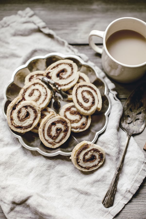 Pie crust cinnamon rolls are based on recipes from Ashley Schoenith’s mother and grandmother. Courtesy of Heidi Harris/Gibbs Smith