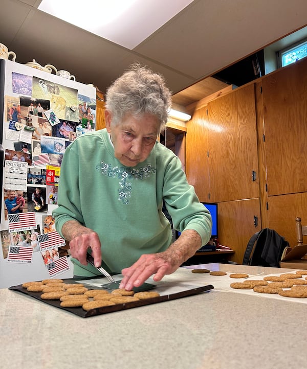 Cecilia Pruitt's sorghum cookies take about 10 minutes to bake. Olivia Wakim/olivia.wakim@ajc.com