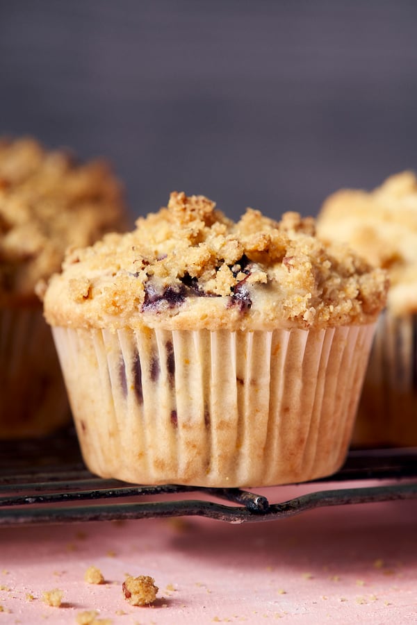 Black Cherry Muffins with Cornmeal Streusel are like hand-held coffee cakes blending flavors of Kardea Brown's Southern coastal heritage with tart-sweet whole cherries. This recipe is excerpted from "The Way Home: A Celebration of Sea Islands Food and Family With Over 100 Recipes" by Kardea Brown (Amistad, $34.99). (Courtesy of Sully Sullivan)