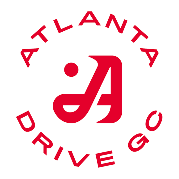 The logo for the TGL Atlanta Drive GC features a drive and golf ball forming the letter A.