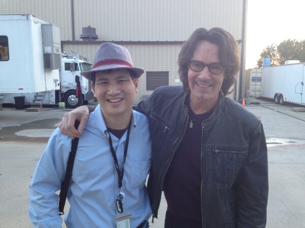 Rick Springfield and I on the set of "Drop Dead Diva," which returns to Lifetime March 23, 2014 for its sixth and final season. CREDIT: Jay DeMarcus