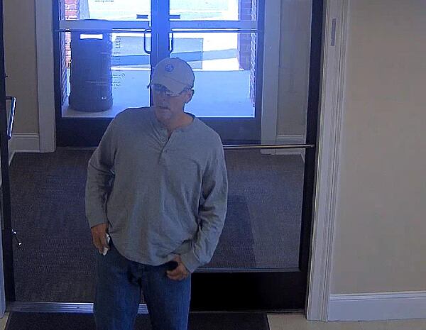 The Cobb County Police Department is trying to identify this man who they say robbed a Wells Fargo bank in Marietta. Credit: Cobb County police