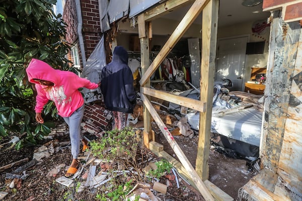 An apartment suffered major damage after an SUV crashed into it Thursday morning.