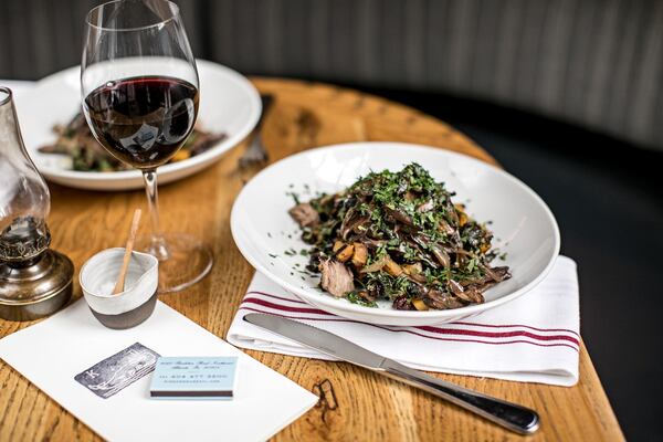  Chefs who are part of the "Be a Chef" program often cook their suggested recipe for the Garnish & Gather team. Here chef E. J. Hodgkinson has cooked his Brisket Hash dinner. (Photo credit: Heidi Geldhauser)