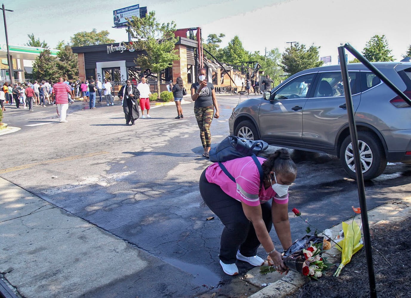 PHOTOS: Aftermath of Atlanta protest, fire at Wendy’s police shooting site