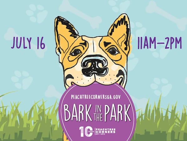 Bring your dog along and let them enjoy activities like chasing bacon bubbles at Bark in the Park at Peachtree Corners.