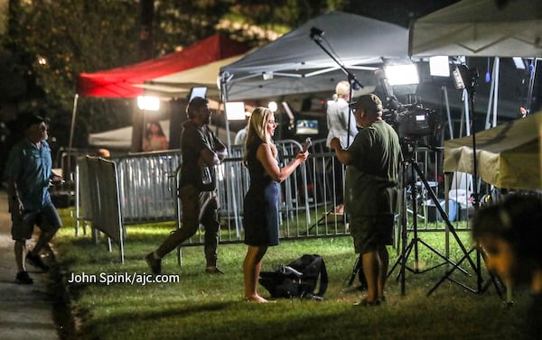 The scene at the Fulton County Jail Thursday morning. John Spink / jspink@ajc.com