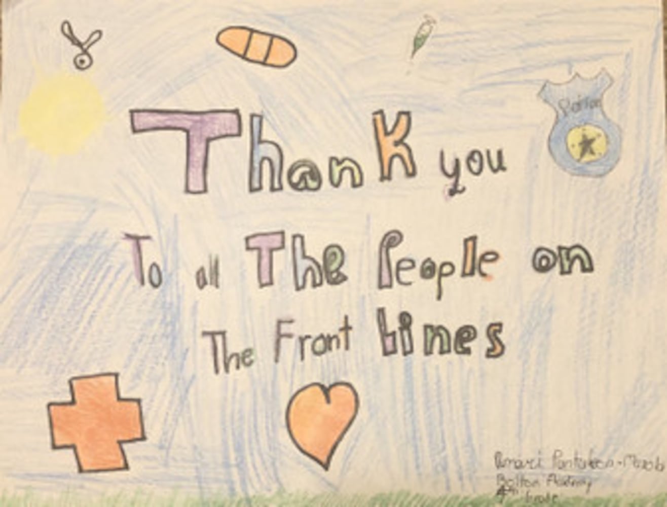 Art from the Heart: Kids thank front-line workers