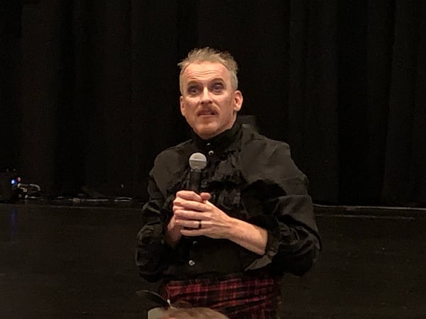 Ron Clark during a screening of "Survivor" at Ron Clark Academy Oct. 27, 2021. RODNEY HO/rho@ajc.com