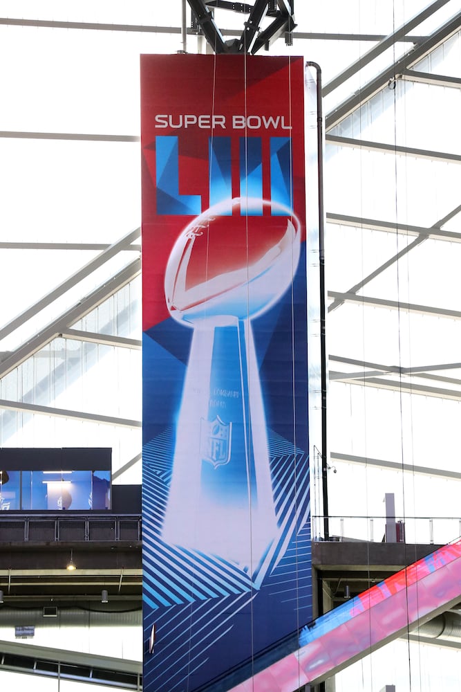 Photos: Setting up Mercedes-Benz Stadium for Atlanta’s Super Bowl