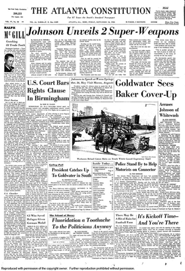 The Downtown Connector unofficially "opened" a day early in Sept. 1964 when a truck carrying bales of cotton overturned.