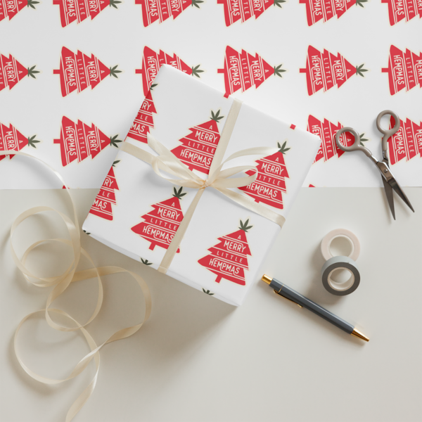 Wrap presents in holiday-themed paper by The Georgia Hemp Co.
(Courtesy of The Georgia Hemp Co.)