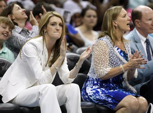 Kelly Loeffler, left, a co-owner of the WNBA’s Atlanta Dream and the head of the Bakkt financial services firm, was among the last to apply to fill U.S. Sen. Johnny Isakson’s website. Gov. Brian Kemp shut down the application process Monday. Curtis Compton ccompton@ajc.com