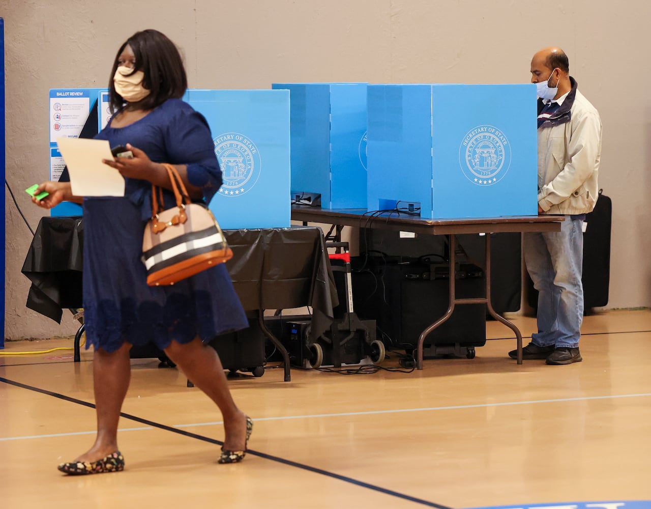 Voters cast their ballots at Hopewell Baptist Church in Norcross. PHIL SKINNER FOR THE ATLANTA JOURNAL-CONSTITUTION