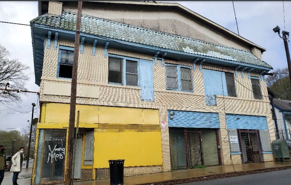 For years, the Yellow Store in the English Avenue neighborhood was a gathering spot for trouble. The Westside Future Fund purchased the structure and it is being renovated. (Courtesy of the Westside Future Fund)